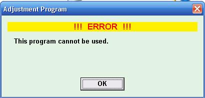 Báo lỗi '!!! ERROR !!! - This program cannot be used.'